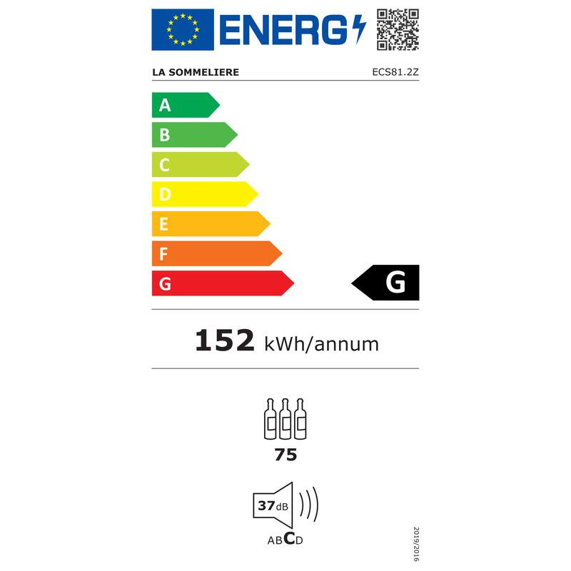 Palveluviinikaappi ECS81.2Z 75 Pulloa La Sommelière